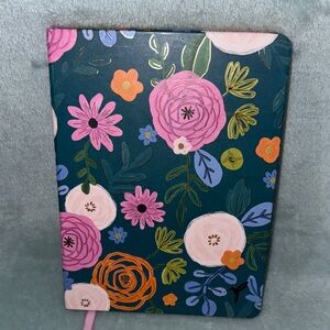 Papyrus Floral Patterned Notebook with Pink Ribbon
